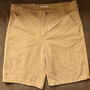 Cat & Jack Boy's adjustable waist Khaki Flat Front Shorts